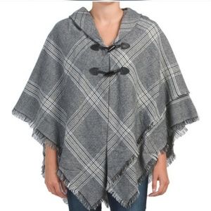 Tartain plaid cape wrap ruana